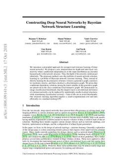 Constructing Deep Neural Networks by Bayesian Network Structure Learning