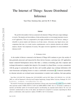 The Internet of Things: Secure Distributed Inference