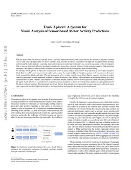 Track Xplorer: A System for Visual Analysis of Sensor-based Motor
  Activity Predictions