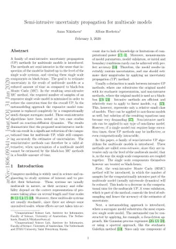 Semi-intrusive uncertainty propagation for multiscale models