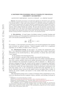 A Distributed Flexible Delay-tolerant Proximal Gradient Algorithm