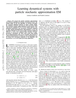 Learning dynamical systems with particle stochastic approximation EM