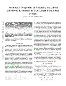 Asymptotic Properties of Recursive Maximum Likelihood Estimation in
  Non-Linear State-Space Models