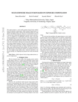 Multi-Exposure Image Fusion Based on Exposure Compensation