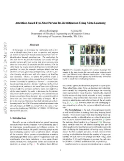 Attention-based Few-Shot Person Re-identification Using Meta Learning