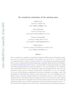 On consistent estimation of the missing mass