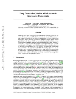 Deep Generative Models with Learnable Knowledge Constraints