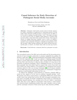 Causal Inference for Early Detection of Pathogenic Social Media Accounts