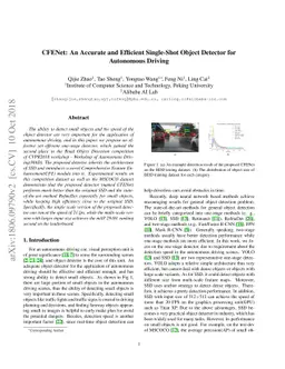 CFENet: An Accurate and Efficient Single-Shot Object Detector for
  Autonomous Driving