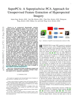 SuperPCA: A Superpixelwise PCA Approach for Unsupervised Feature
  Extraction of Hyperspectral Imagery