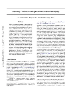 Generating Counterfactual Explanations with Natural Language