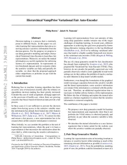 Hierarchical VampPrior Variational Fair Auto-Encoder