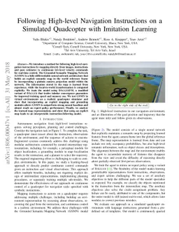 Following High-level Navigation Instructions on a Simulated Quadcopter
  with Imitation Learning