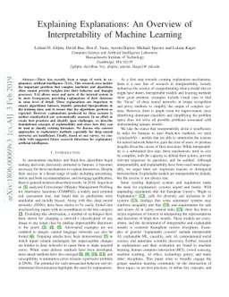 Explaining Explanations: An Overview of Interpretability of Machine
  Learning