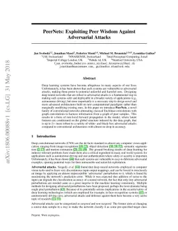 PeerNets: Exploiting Peer Wisdom Against Adversarial Attacks