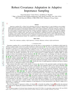 Robust Covariance Adaptation in Adaptive Importance Sampling