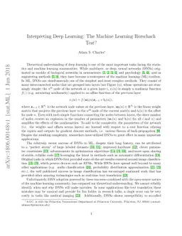 Interpreting Deep Learning: The Machine Learning Rorschach Test?