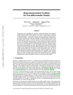 Reparameterization Gradient for Non-differentiable Models