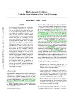 The Nonlinearity Coefficient - Predicting Generalization in Deep Neural
  Networks