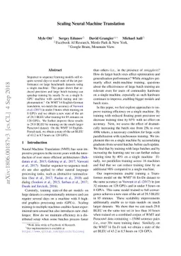 Scaling Neural Machine Translation