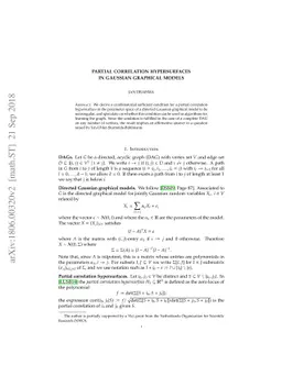 Partial correlation hypersurfaces in Gaussian graphical models