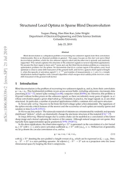 Structured Local Optima in Sparse Blind Deconvolution