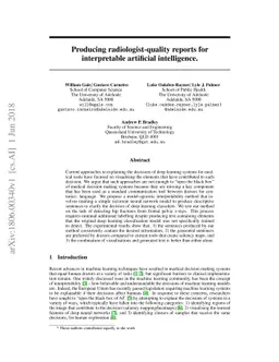 Producing radiologist-quality reports for interpretable artificial
  intelligence