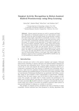 Surgical Activity Recognition in Robot-Assisted Radical Prostatectomy
  using Deep Learning