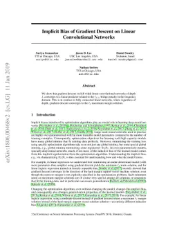 Implicit Bias of Gradient Descent on Linear Convolutional Networks