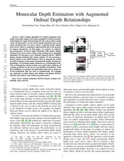 Monocular Depth Estimation with Augmented Ordinal Depth Relationships