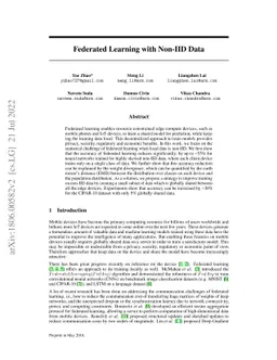 Federated Learning with Non-IID Data
