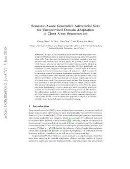 Semantic-Aware Generative Adversarial Nets for Unsupervised Domain
  Adaptation in Chest X-ray Segmentation