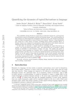 Quantifying the dynamics of topical fluctuations in language