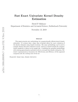 Fast Exact Univariate Kernel Density Estimation