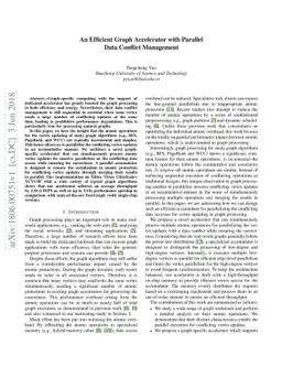 An Efficient Graph Accelerator with Parallel Data Conflict Management