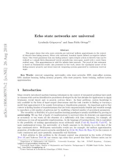 Echo state networks are universal