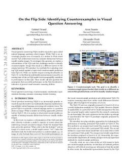 On the Flip Side: Identifying Counterexamples in Visual Question
  Answering
