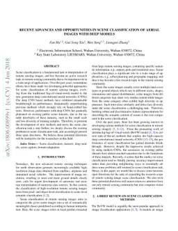 Recent advances and opportunities in scene classification of aerial
  images with deep models
