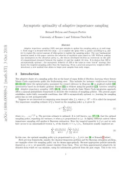 Asymptotic optimality of adaptive importance sampling