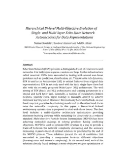 Hierarchical Bi-level Multi-Objective Evolution of Single- and
  Multi-layer Echo State Network Autoencoders for Data Representations