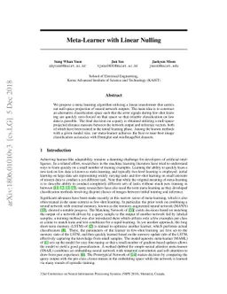 Meta-Learner with Linear Nulling