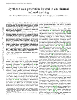Synthetic data generation for end-to-end thermal infrared tracking