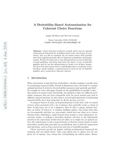 A Desirability-Based Axiomatisation for Coherent Choice Functions