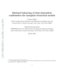 Optimal Balancing of Time-Dependent Confounders for Marginal Structural
  Models
