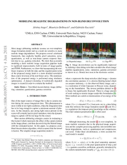 Modeling Realistic Degradations in Non-blind Deconvolution