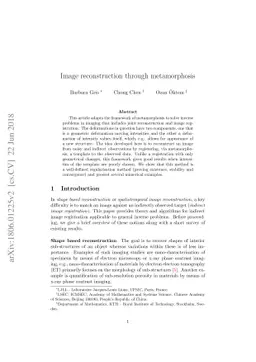 Image reconstruction through metamorphosis
