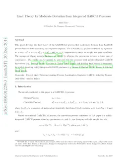 Limit Theory for Moderate Deviation from Integrated GARCH Processes
