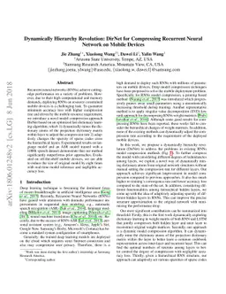 Dynamically Hierarchy Revolution: DirNet for Compressing Recurrent
  Neural Network on Mobile Devices