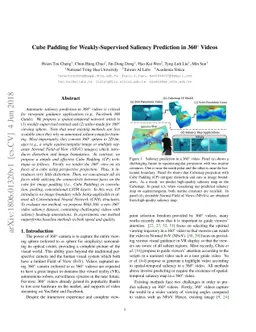 Cube Padding for Weakly-Supervised Saliency Prediction in 360°
  Videos