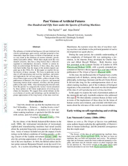 Past Visions of Artificial Futures: One Hundred and Fifty Years under
  the Spectre of Evolving Machines